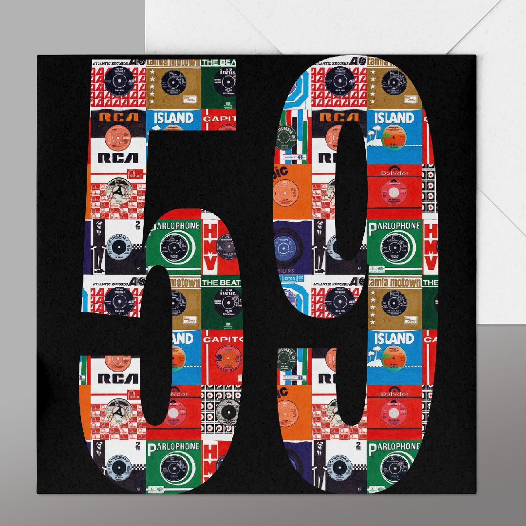 59th Birthday Card Vinyl Records