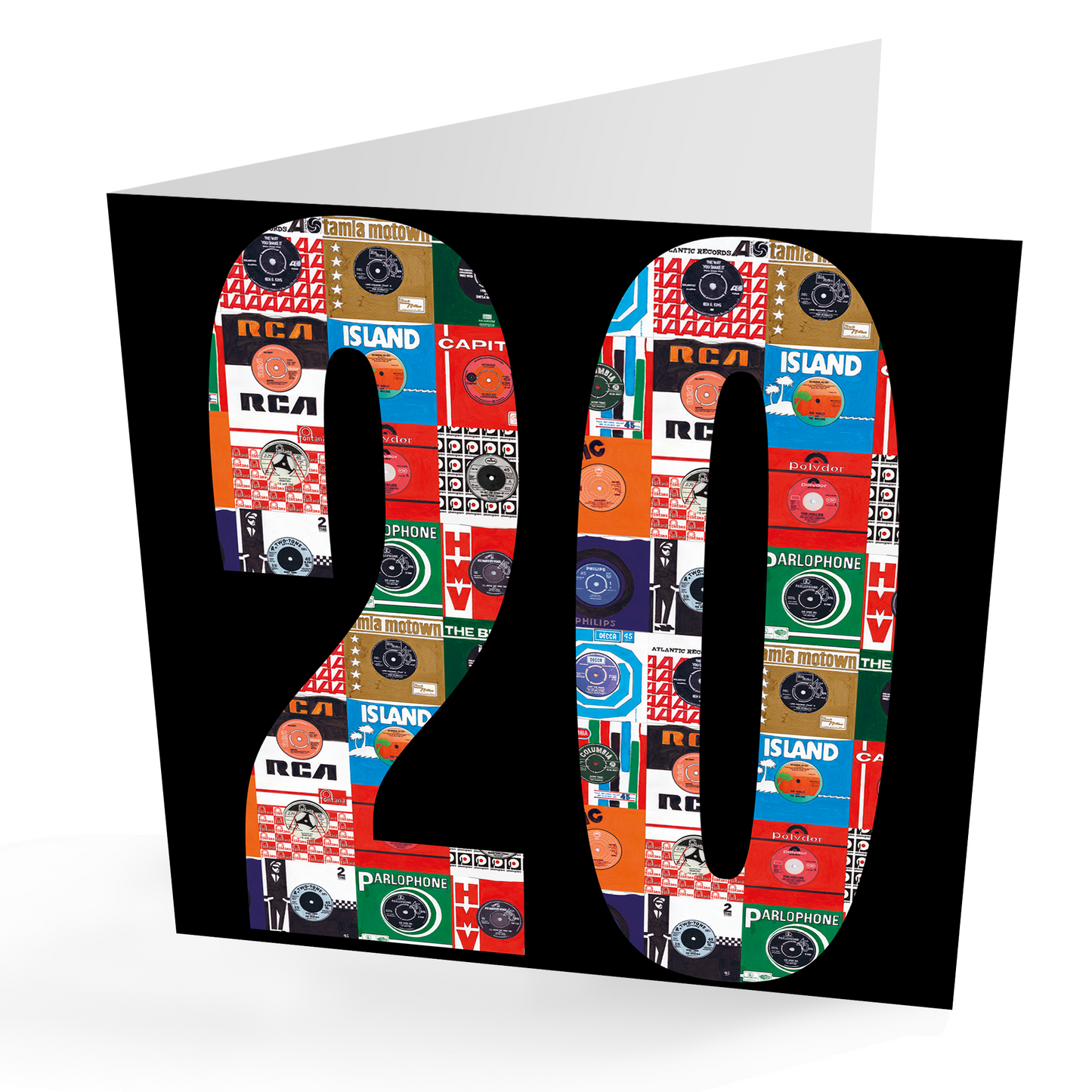 20th Birthday Vinyl Records Card