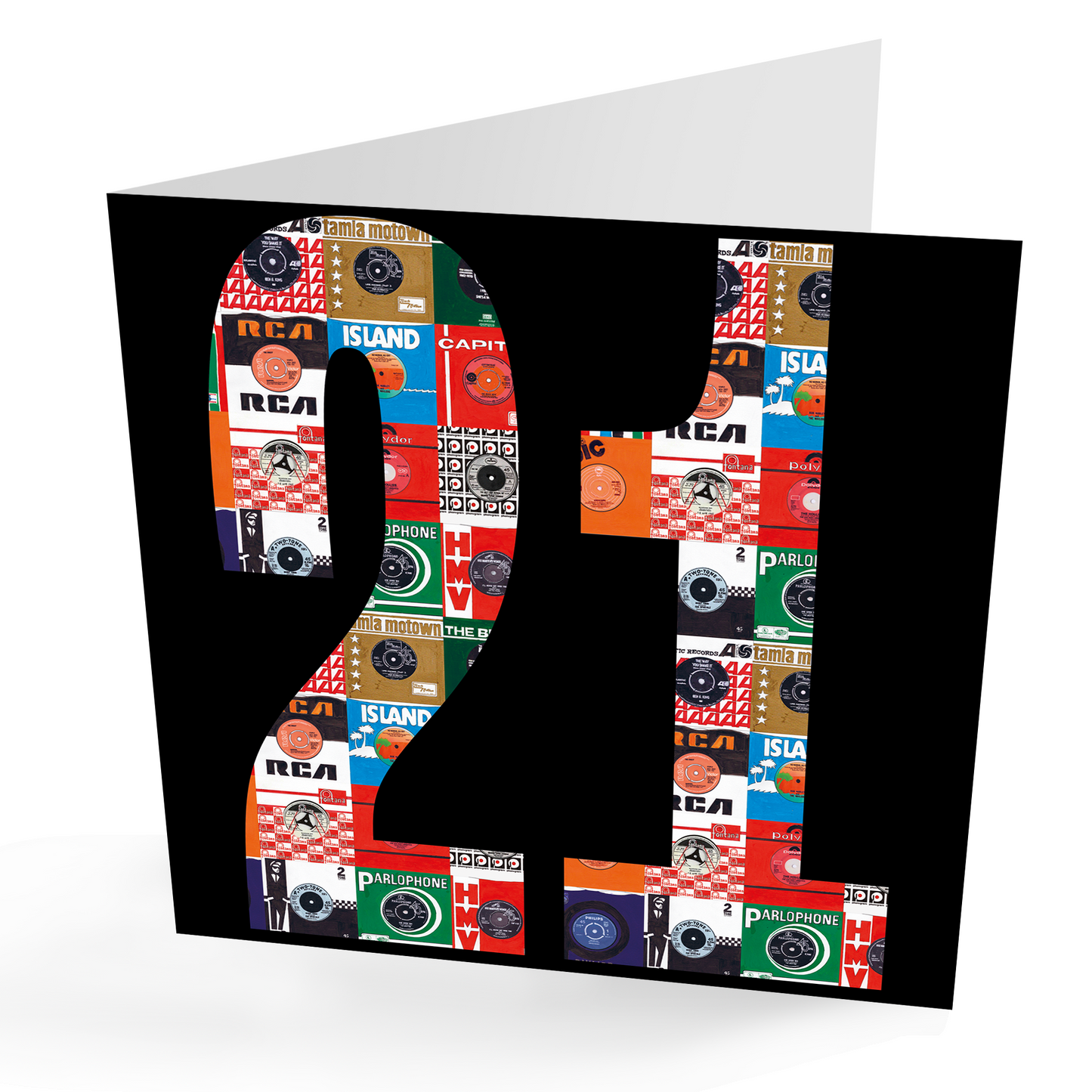 21st Birthday Vinyl Records Card