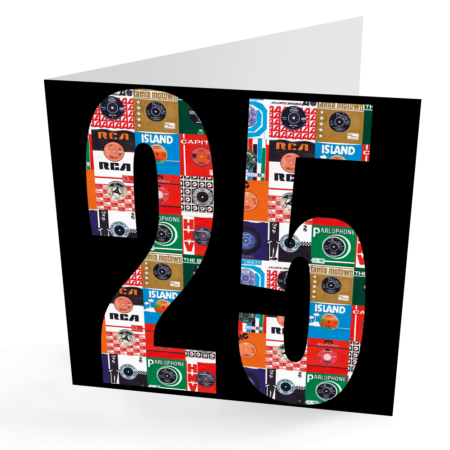 25th Birthday Vinyl Records Card