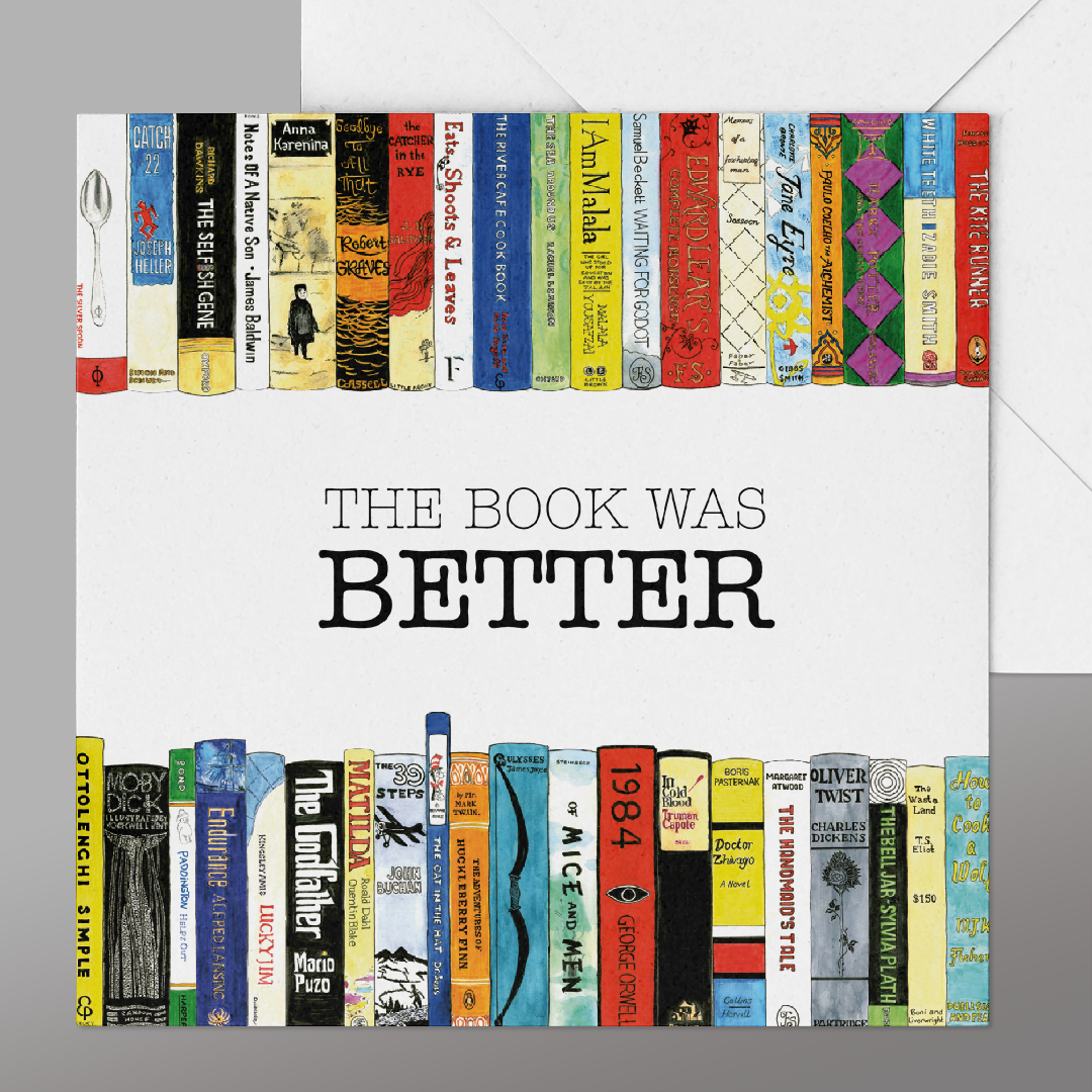 Funny Book Card. Play on words Books Card