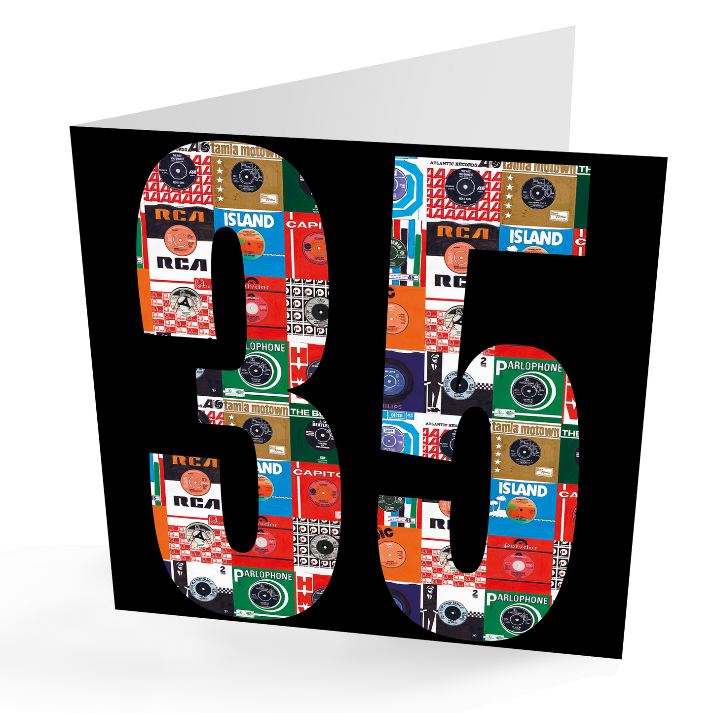 35th Birthday Vinyl Records Card