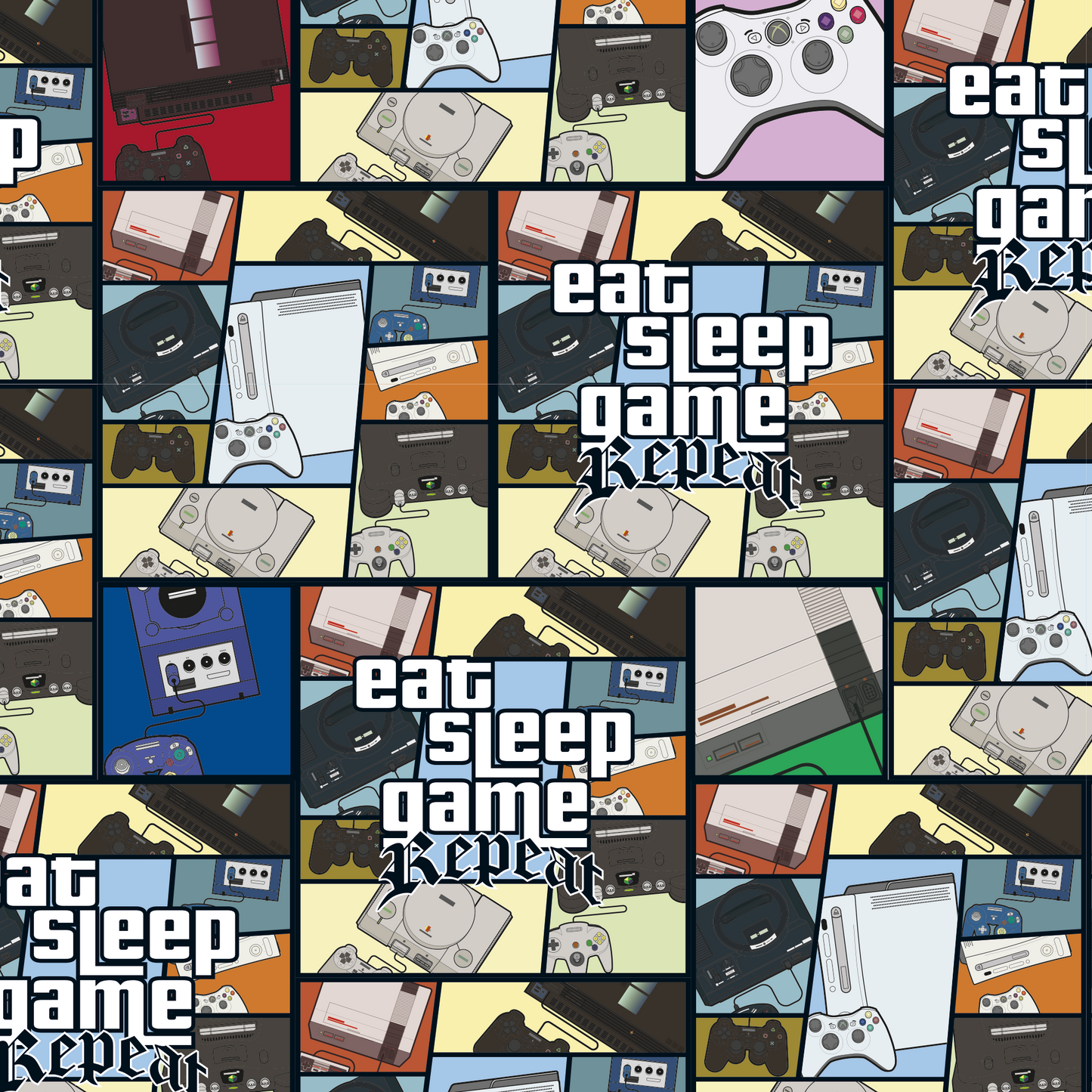 Video Gaming Wrapping Paper and Matching Gift Tag