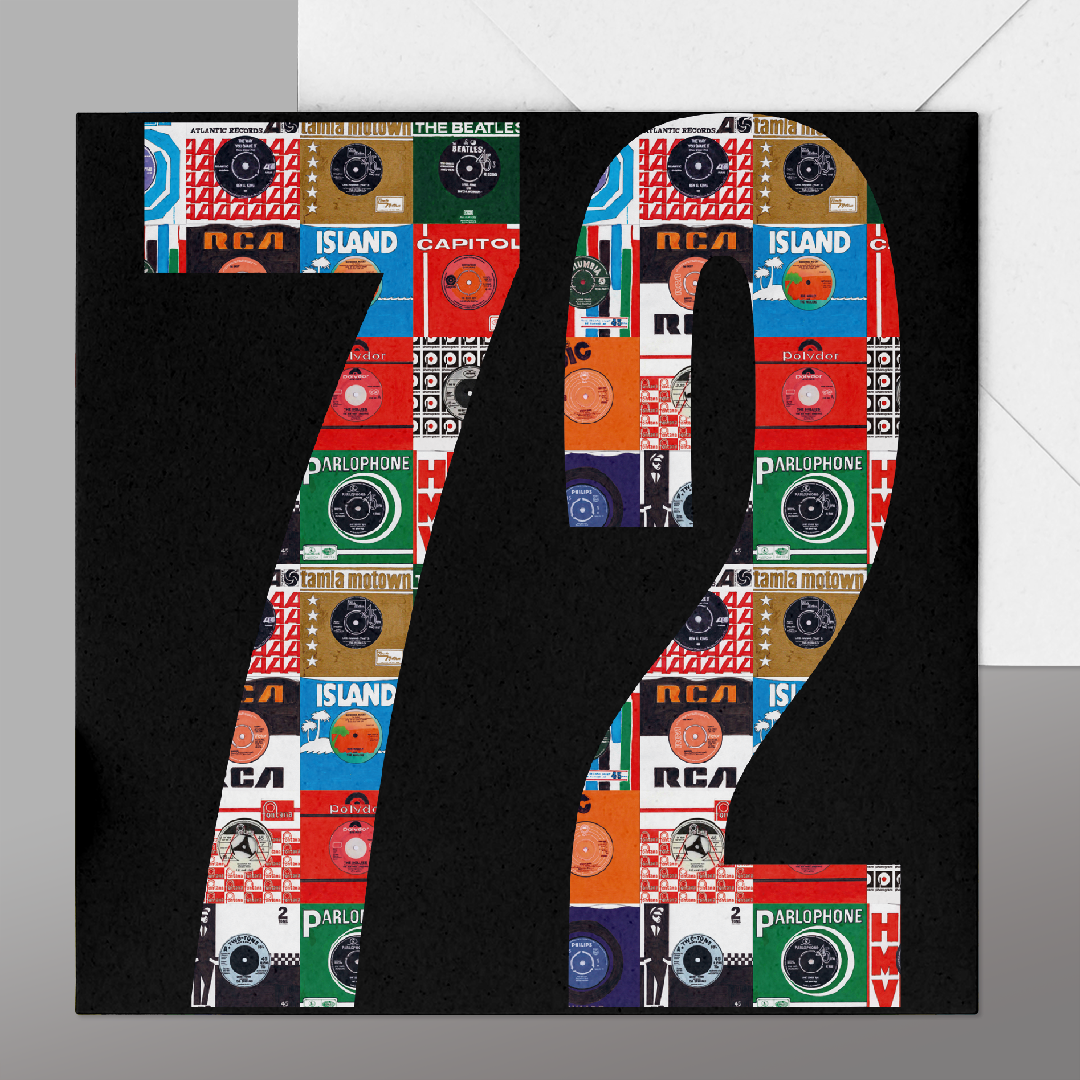 72nd Birthday Card Vinyl Records