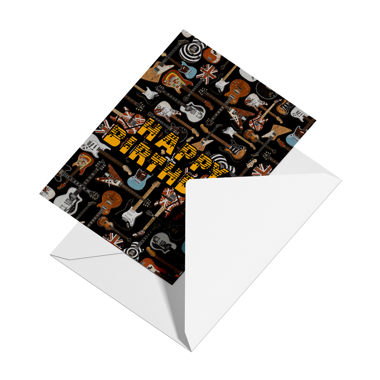 Happy Birthday Guitar Card. Guitarist Happy Birthday card