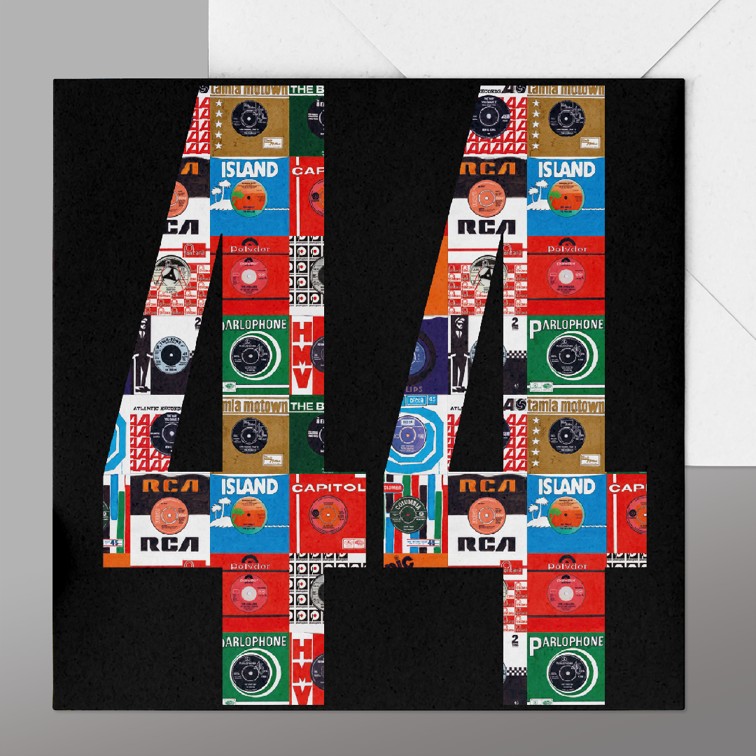 44th Birthday Card Vinyl Records