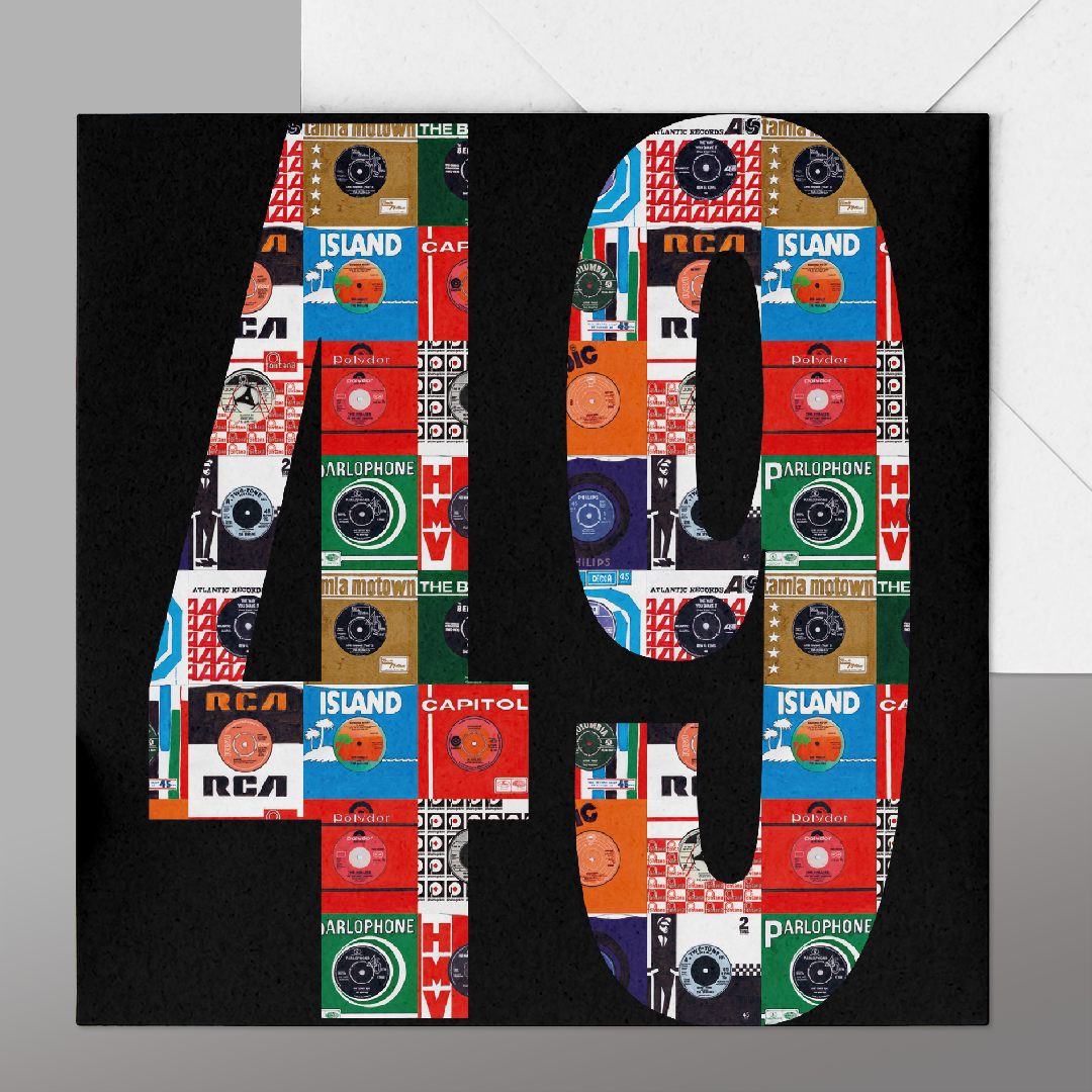 49th Birthday Card Vinyl Records