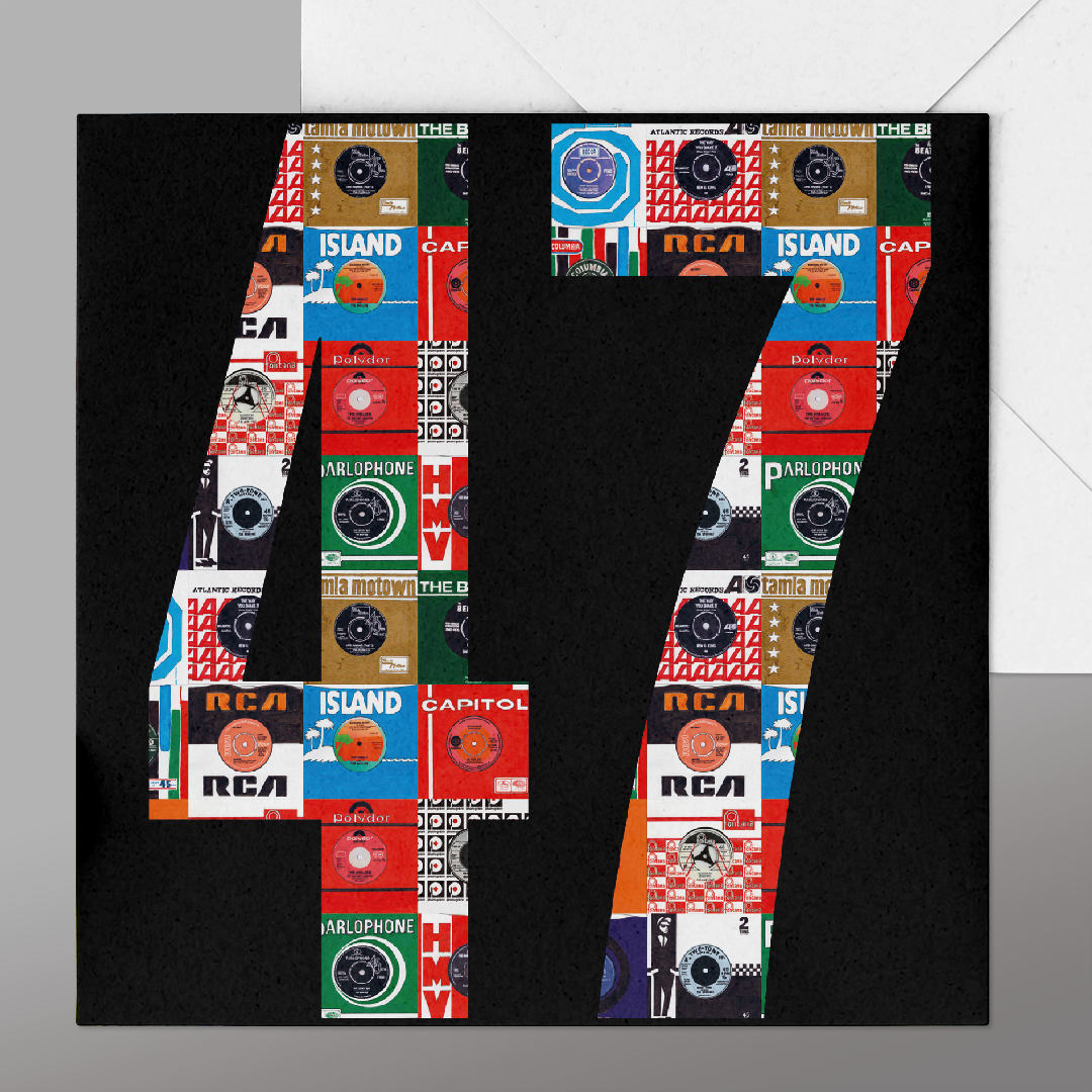 47th Birthday Card Vinyl Records