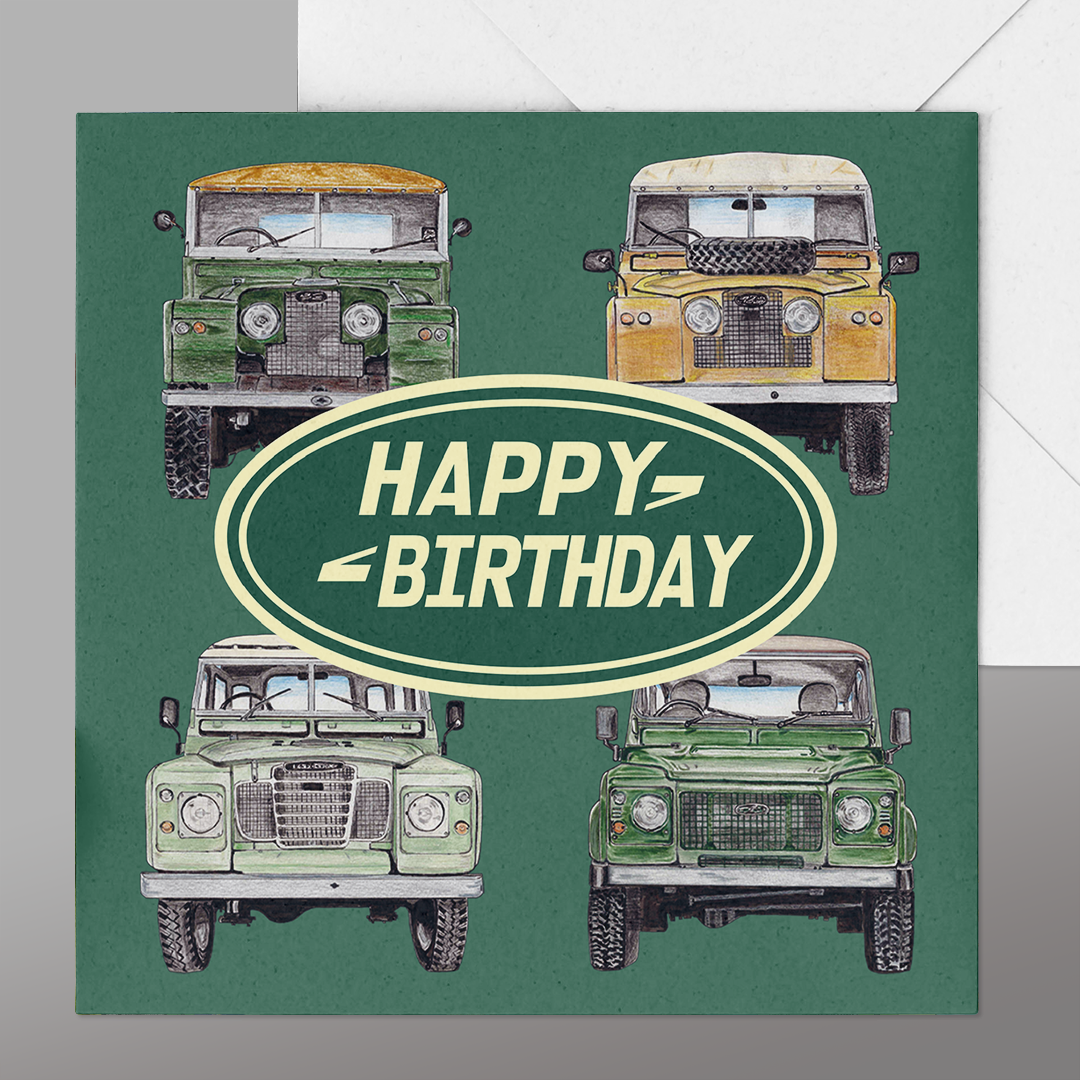 Land Rover Birthday Card