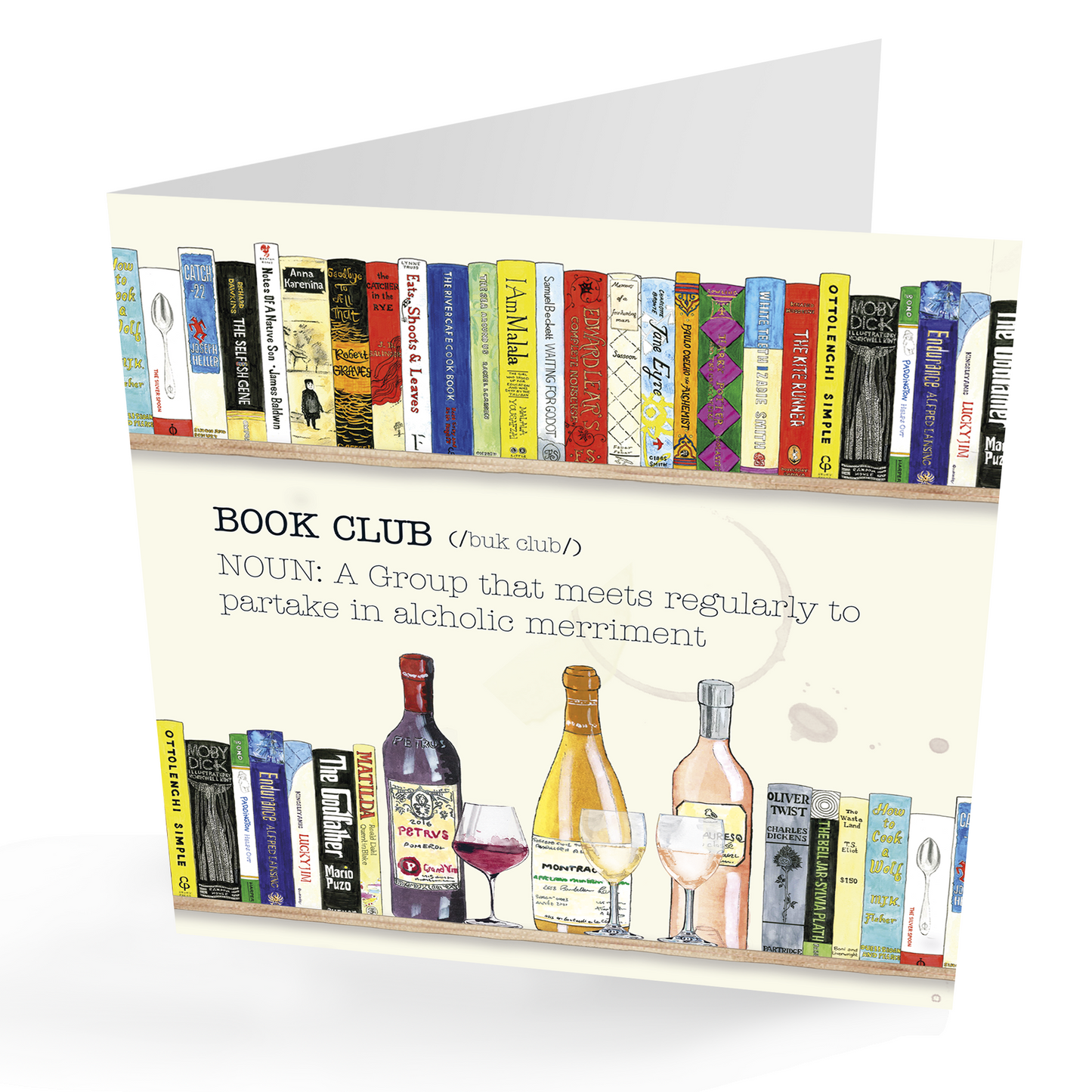 Book Club Card. Fun Dictionary definition book card