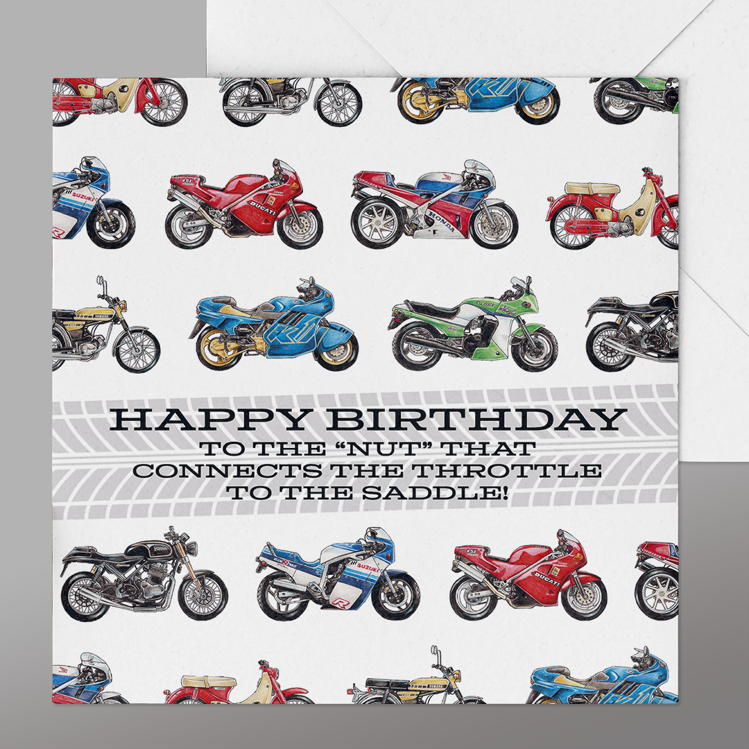 Fun Motorbike Happy Birthday Card | PRESENTING PERFECTION