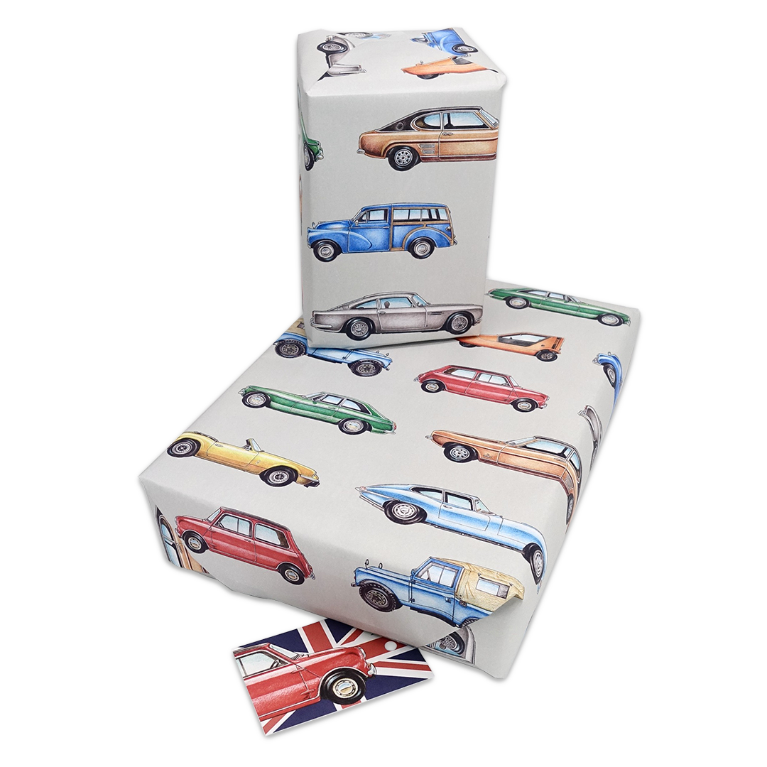 Classic Cars Wrapping Paper - Rolled