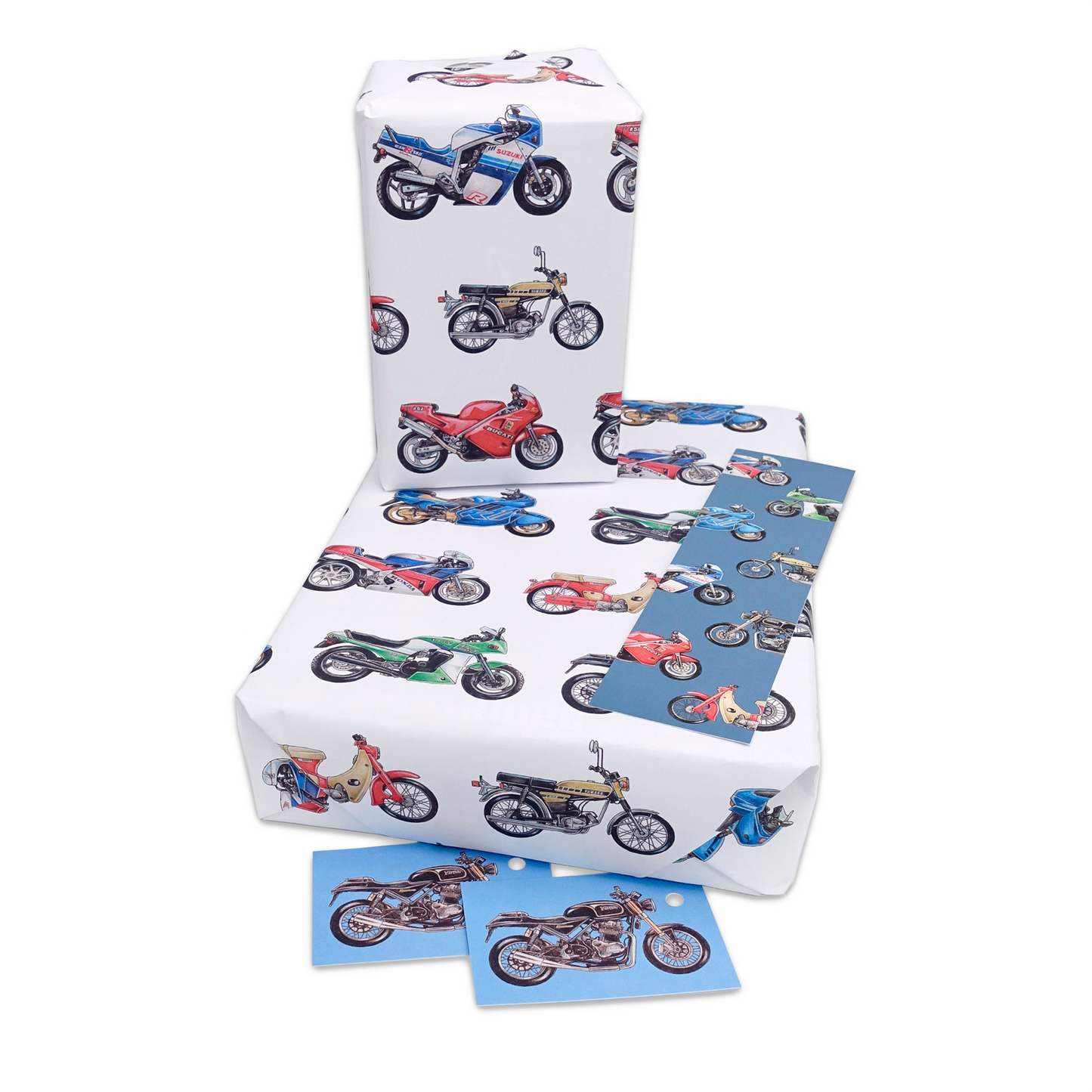 Classic Motorbike Wrapping Paper - Rolled