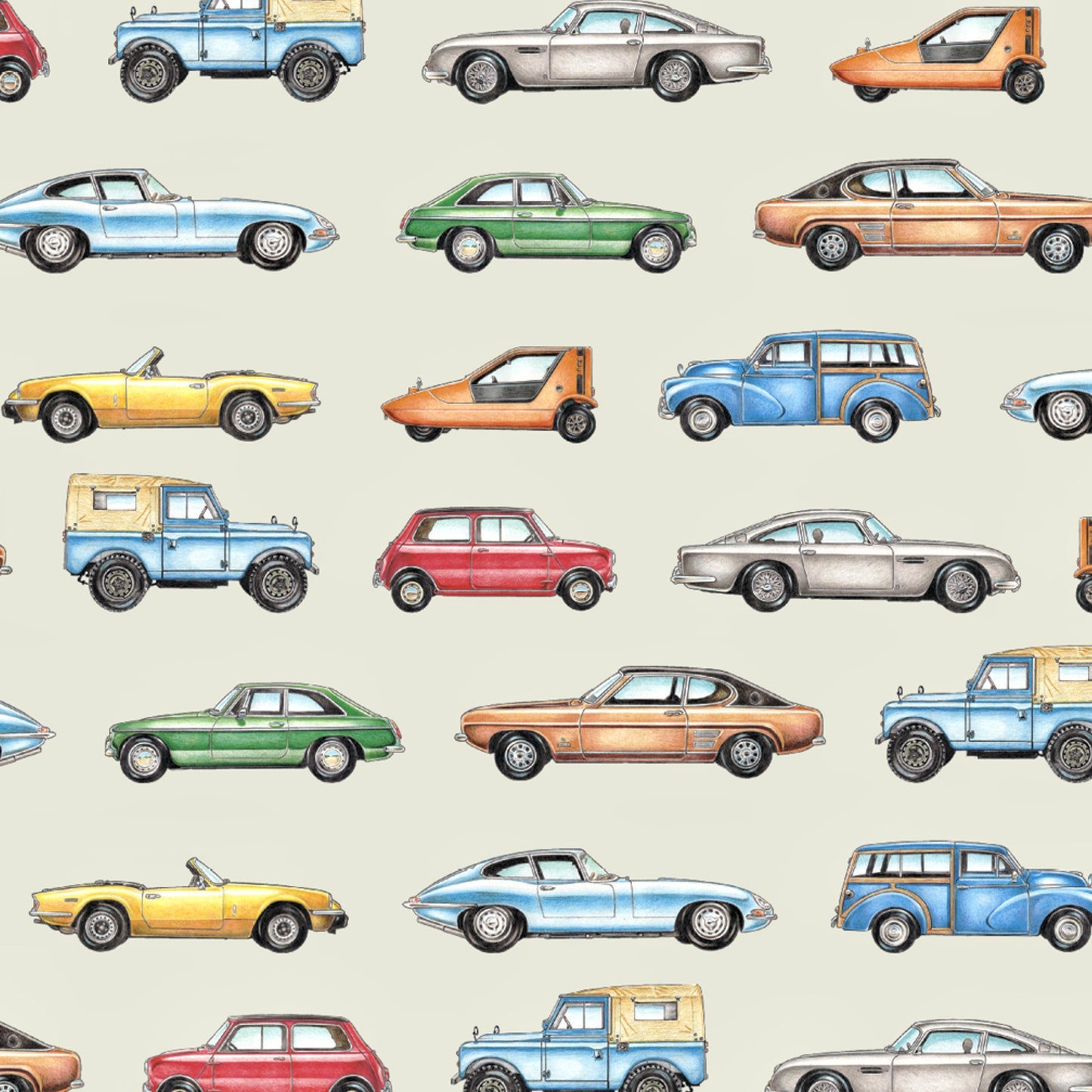 Classic Cars Wrapping Paper - Rolled