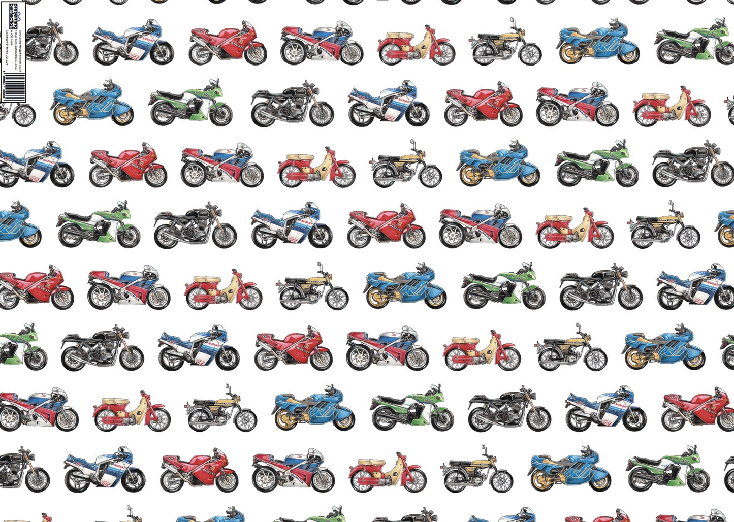 Classic Motorbike Wrapping Paper - Rolled