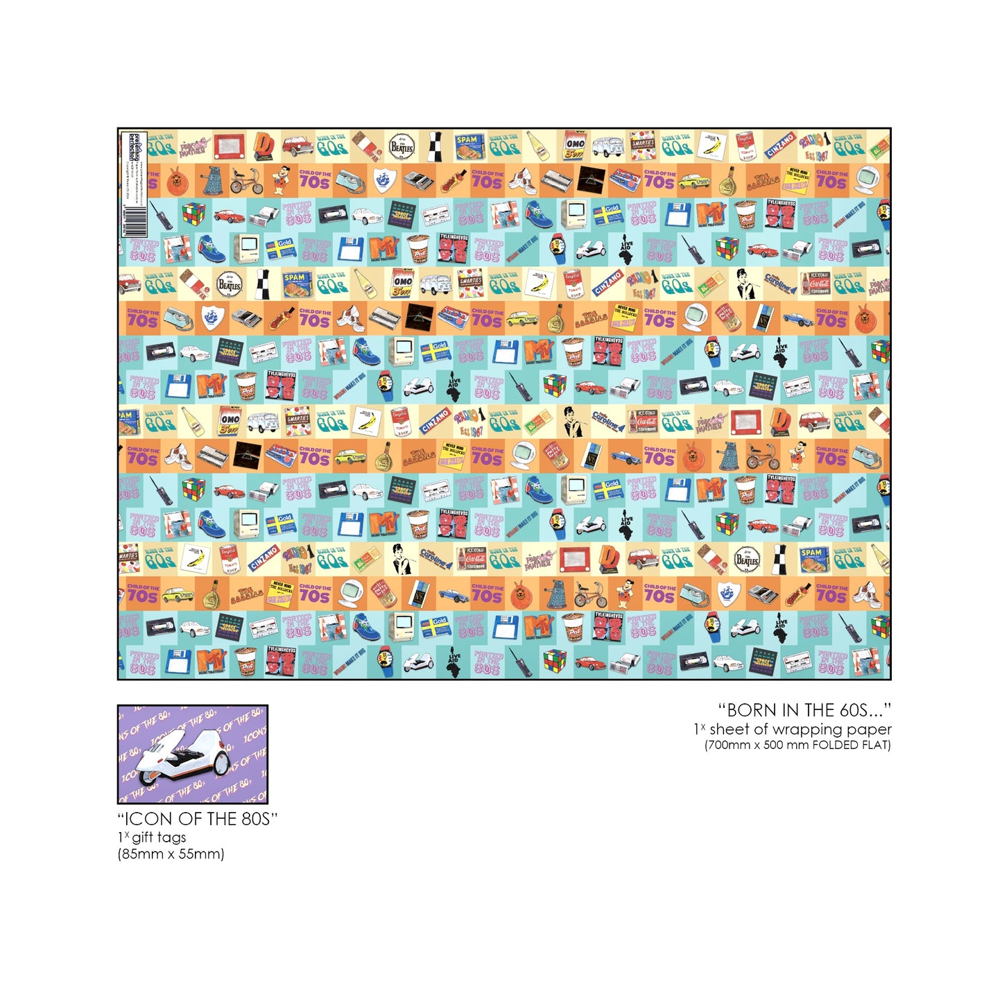 Retro Wrapping Paper Gift Tag | PRESENTING PERFECTION