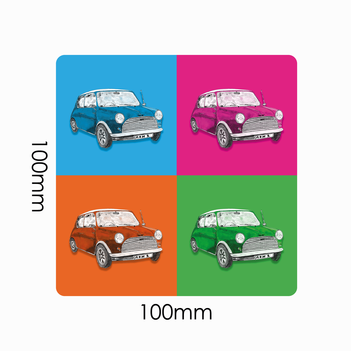 Iconic Multi Coloured Mini Coaster