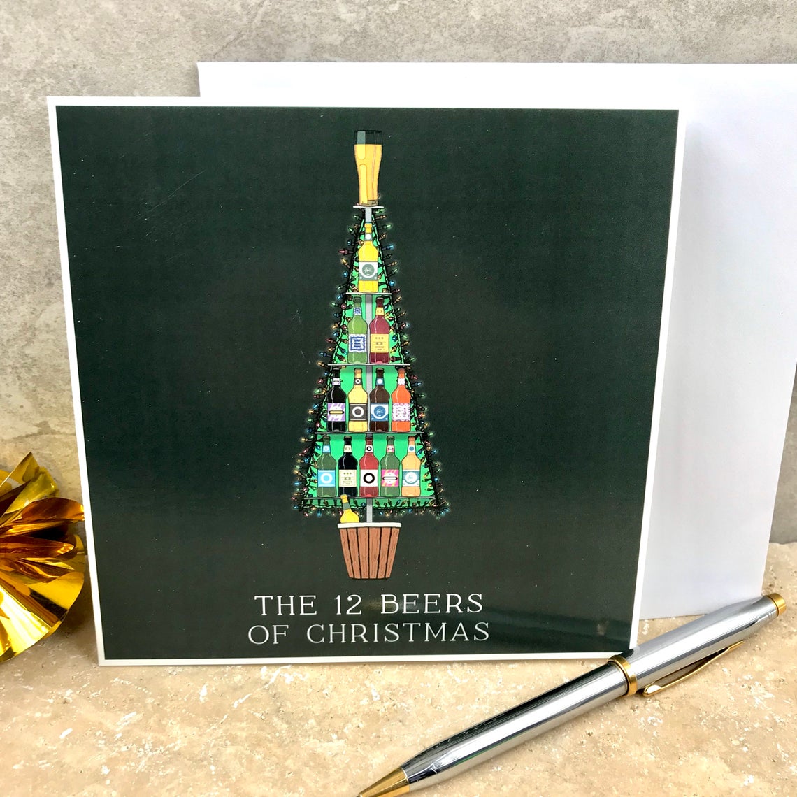 The Twelve Beers Of Christmas Greetings Card
