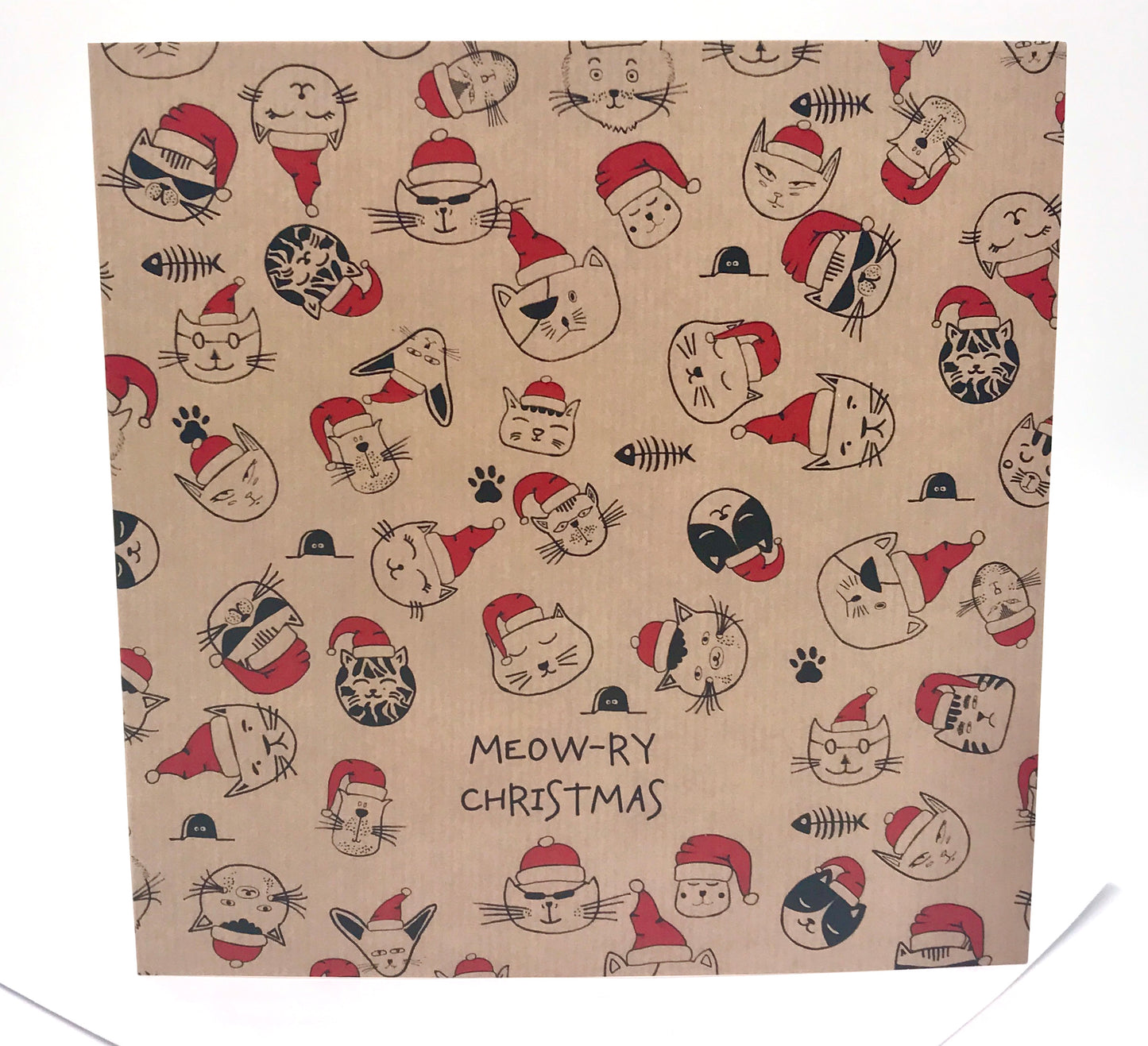 Cute Caricature Cats Christmas Card.