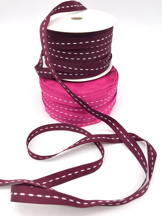 Classy 'Stitched finish' ribbon. Lovely contemporary feel (2 colours)