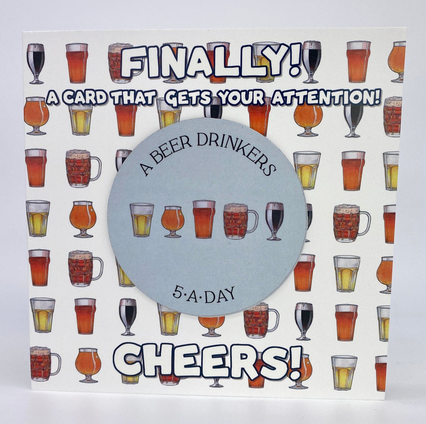 Beer Lovers Fun Card Card (Free Magnet)