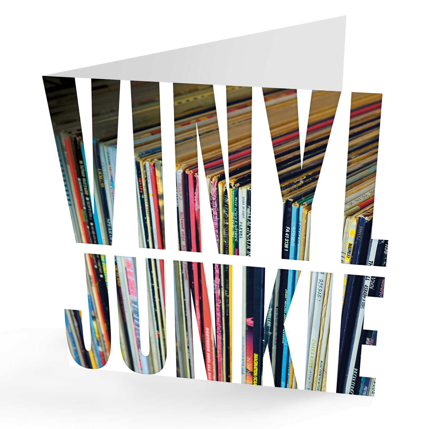 'Vinyl Junkie' Vinyl Records Card