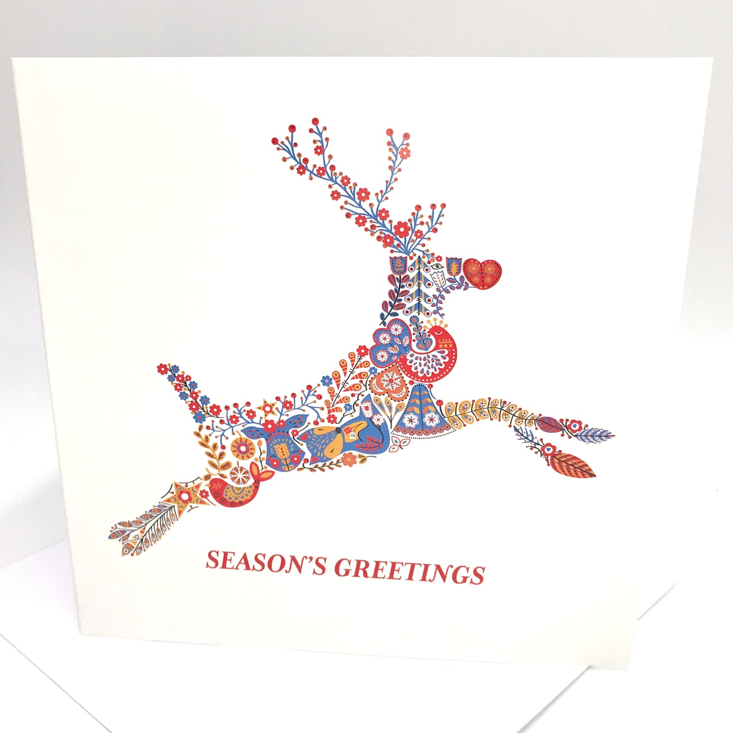Scandi Reindeer 'Seasons Greetings' Card