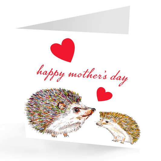 Mothers Day Hedgehog Card