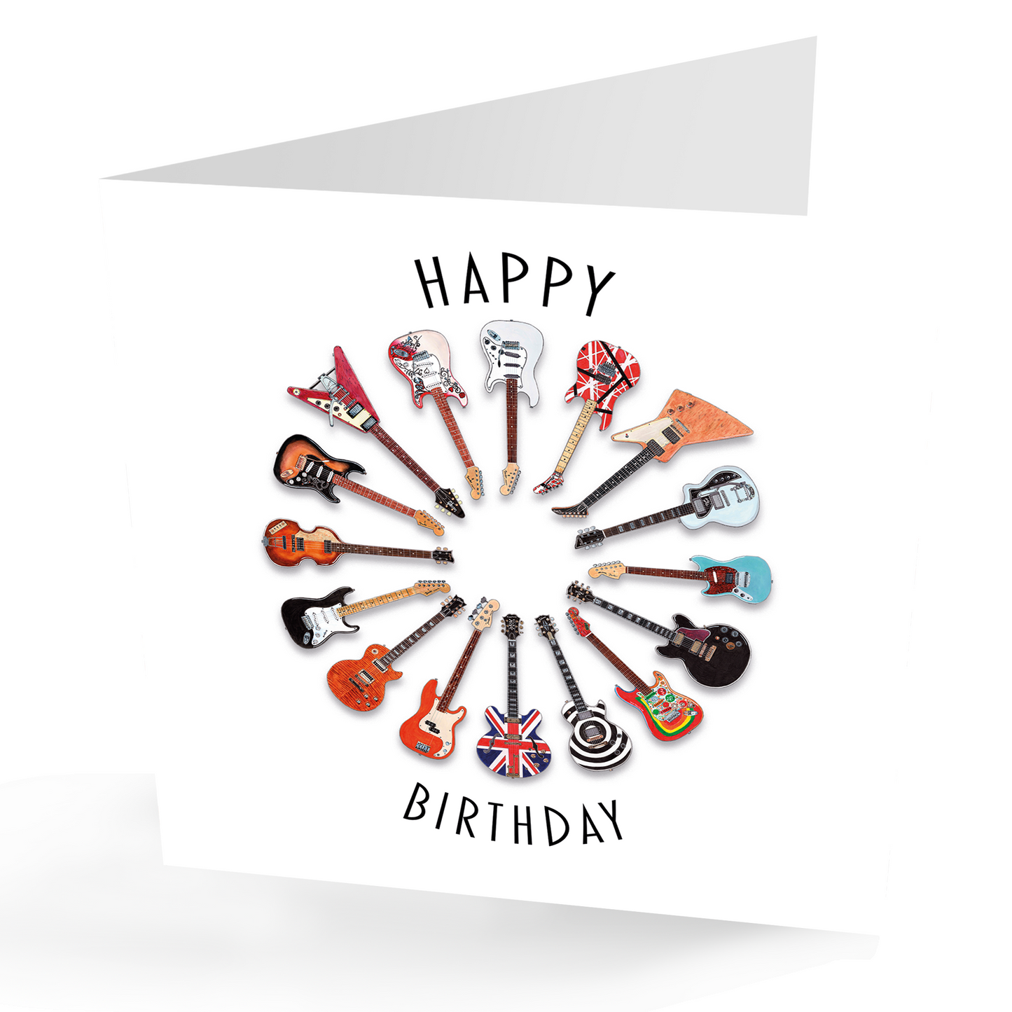 Famous Guitars Happy Birthday card