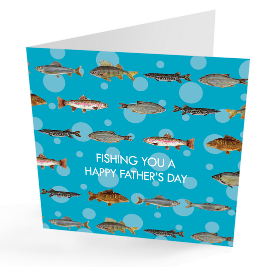 'Fishing you a Happy Father's Day' card