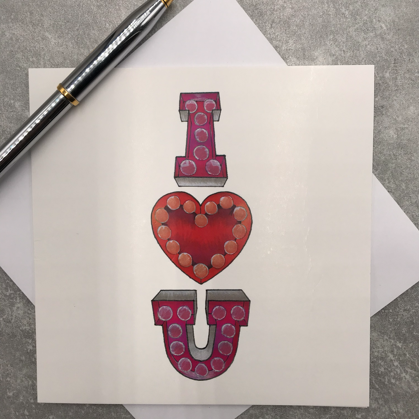 'I love you' greeting card. Valentines card