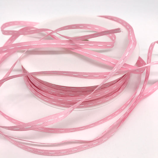 Soft Pink 'Stitched finish' ribbon. Lovely contemporary feel