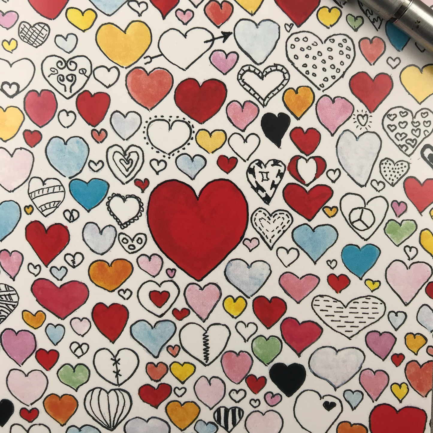 Hand painted Hearts. Perfect for Mothers Day