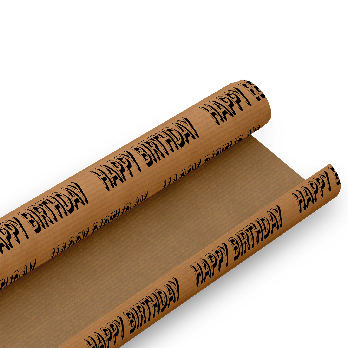 Happy Birthday Wrapping Paper and Matching Gift Tag - Rolled