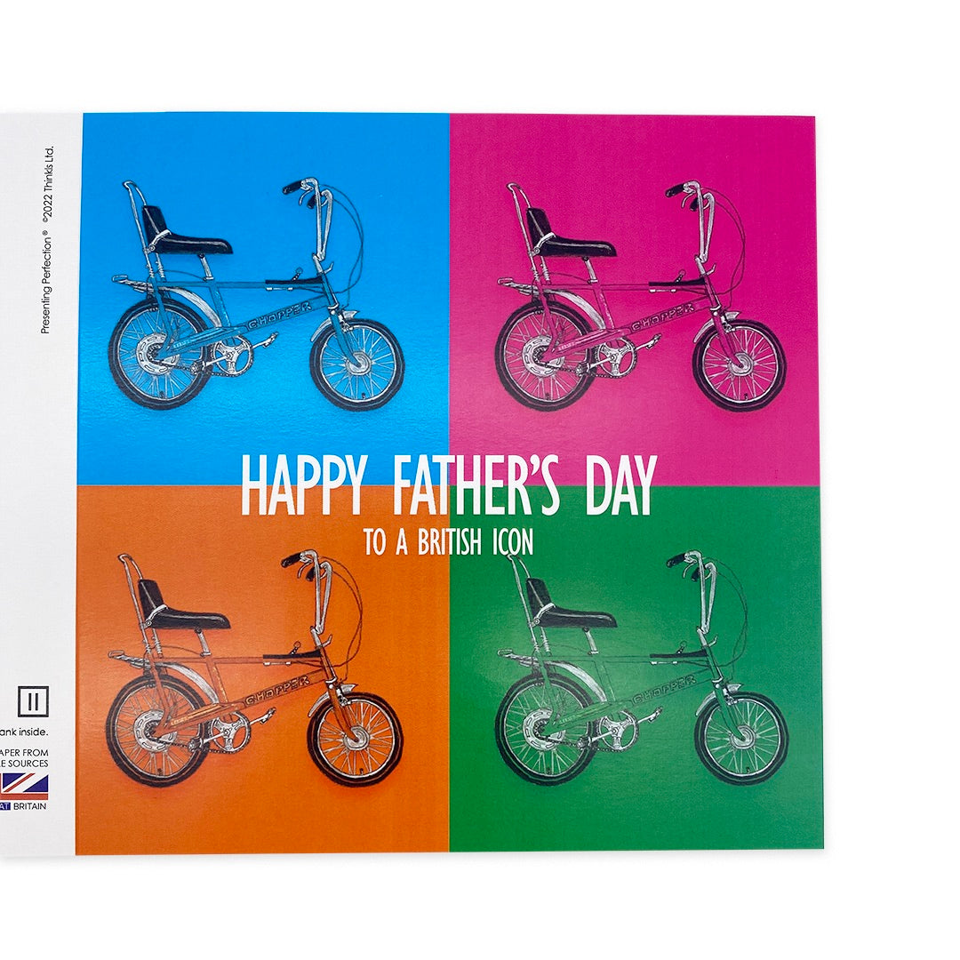 Retro Chopper Fathers Day Card