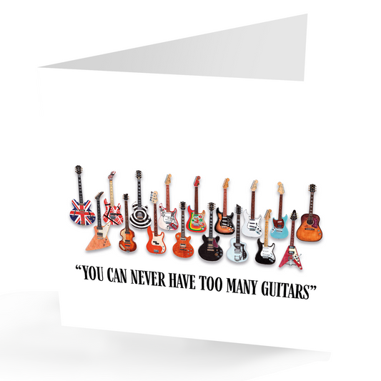 Too Many Guitars?😂 Any Occasion Guitar Card