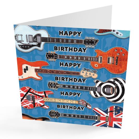Guitars Happy Birthday card