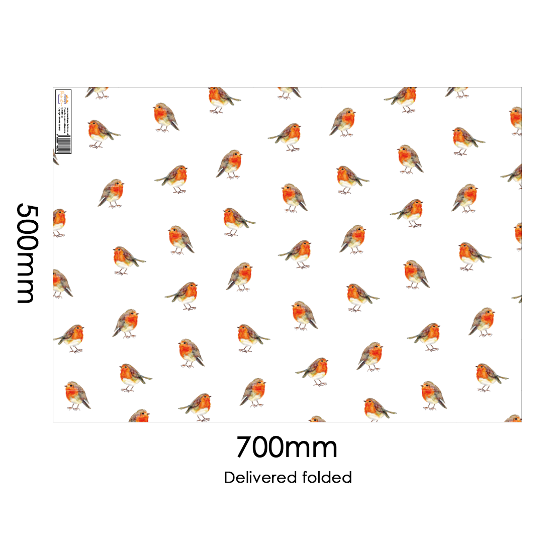 Robins Christmas Gift Wrap and Gift Tag