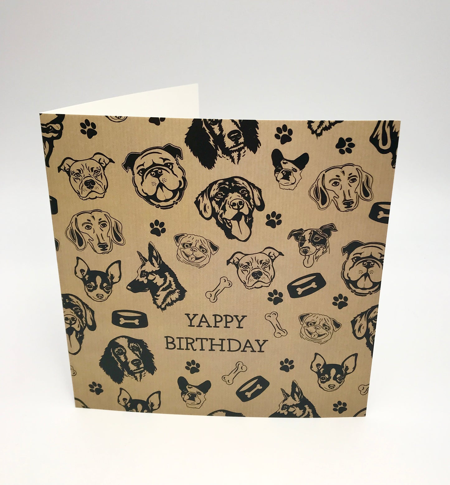 Happy Birthday Cute Caricature Dogs Card