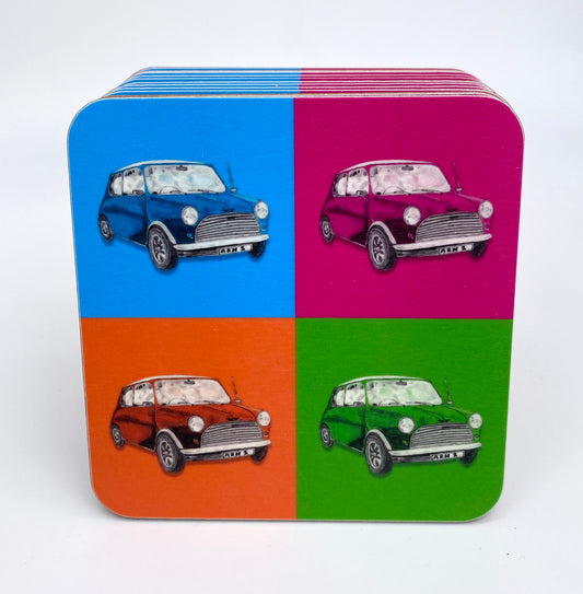 Iconic Multi Coloured Mini Coaster
