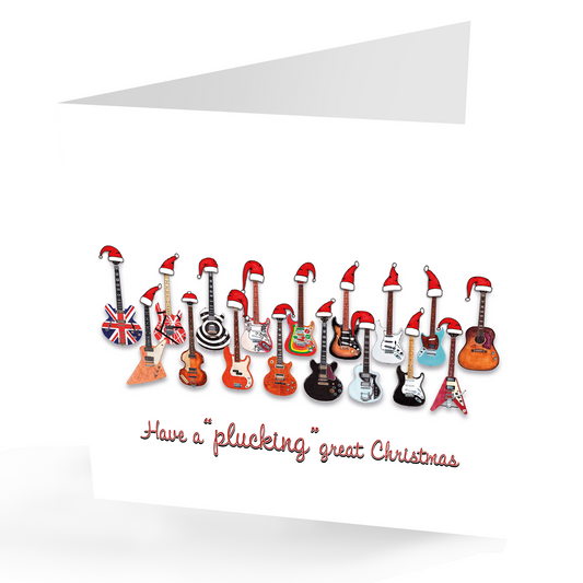 Funny Guitars Christmas Card