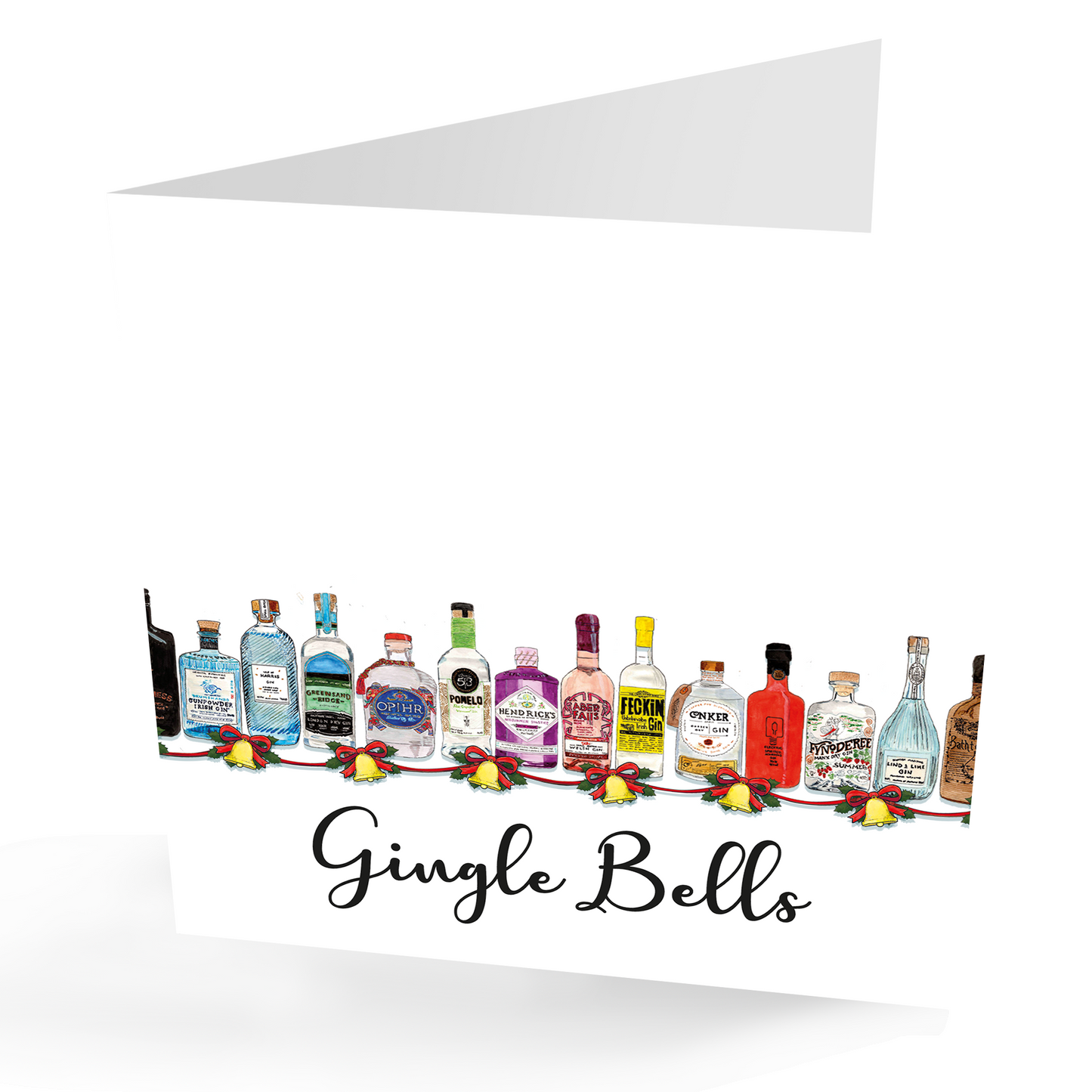 Gin-gle Bells Fun Gin Christmas Card