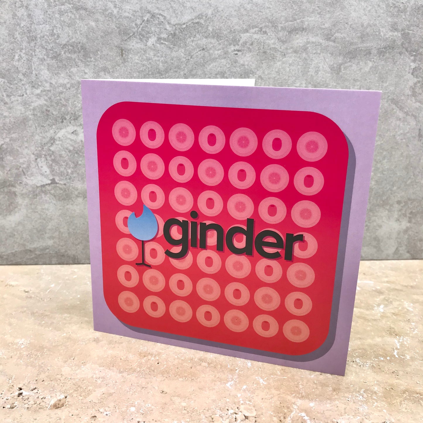 Funny Gin Card (Ginder)for Gin Lovers