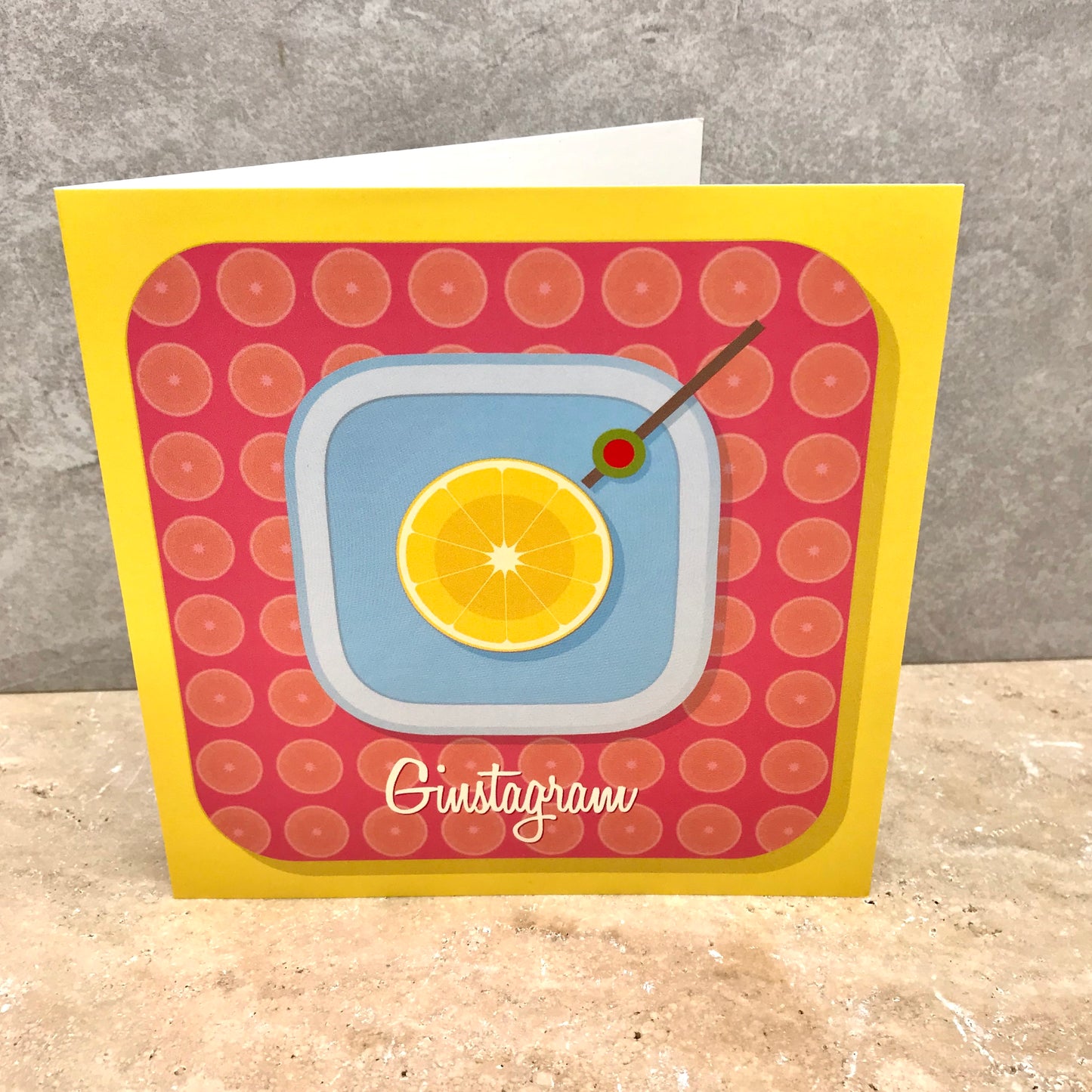 'Ginstagram' fun gin card. Make a gin lover smile