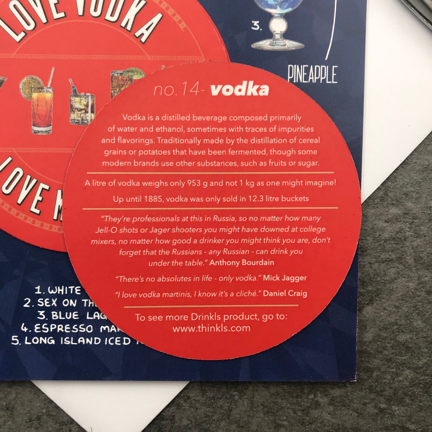 '5 A Day' Fun Vodka Card (with fridge magnet)