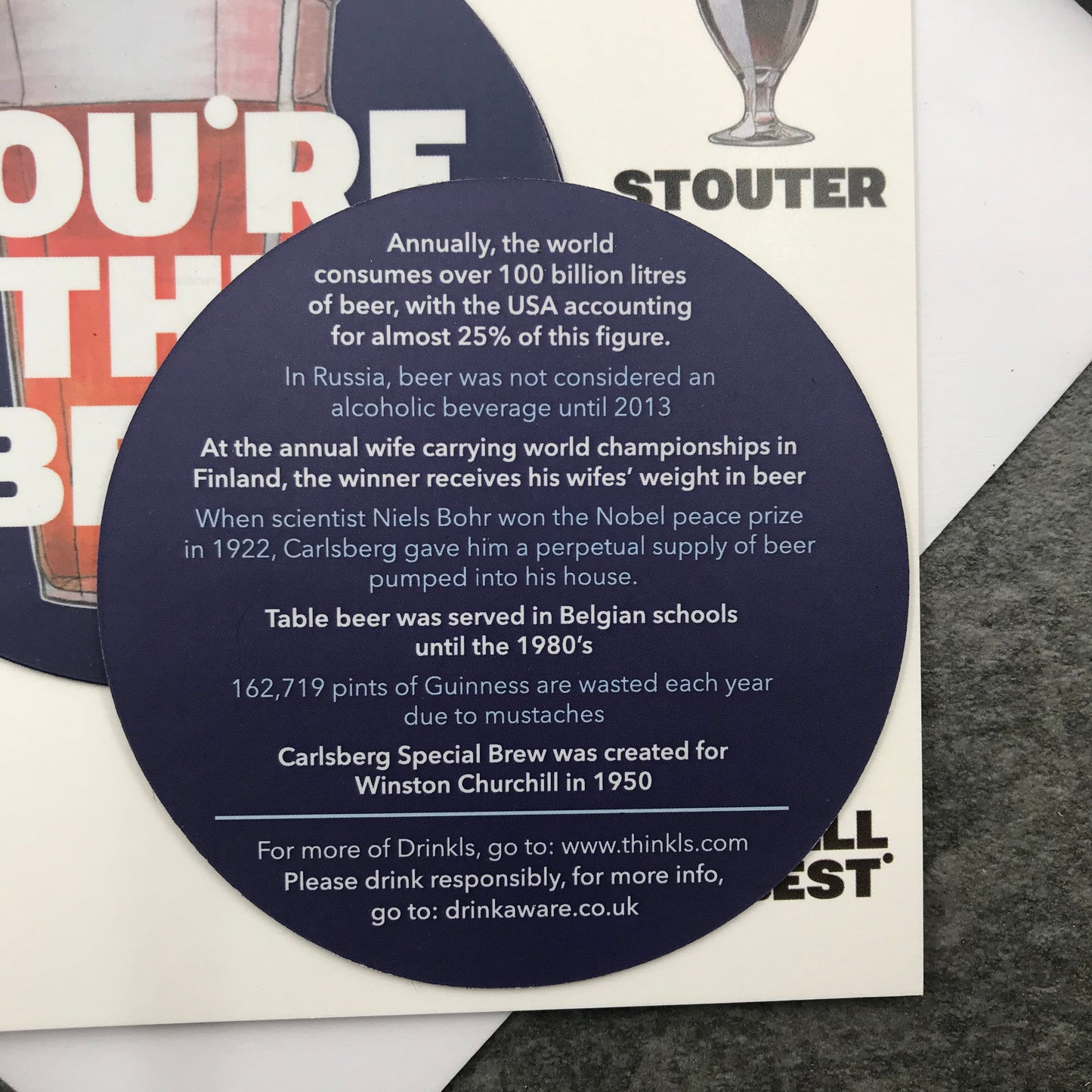 You're the 'Best' fun Beer Card (with magnet)