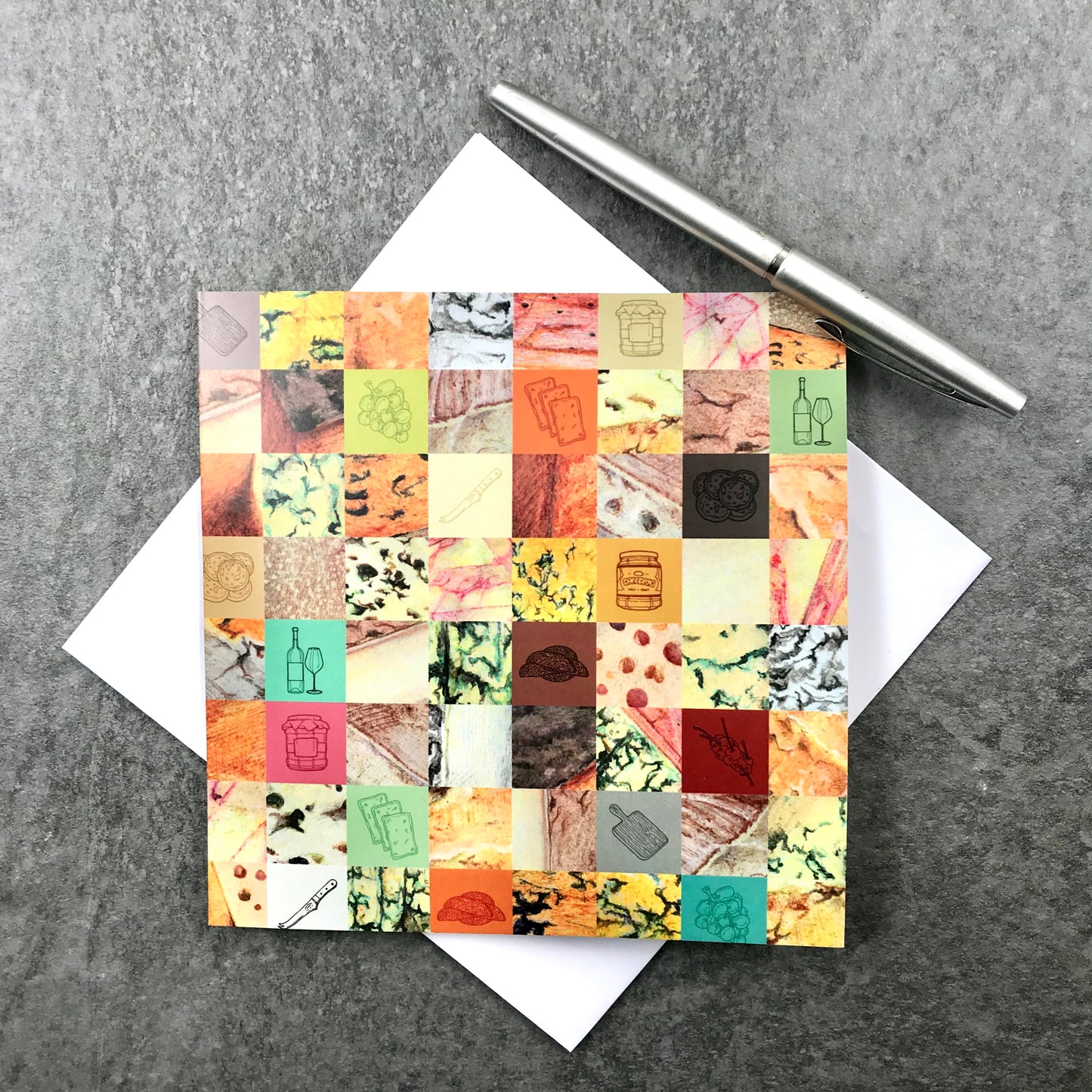 'Chequer Cheese' contemporary card