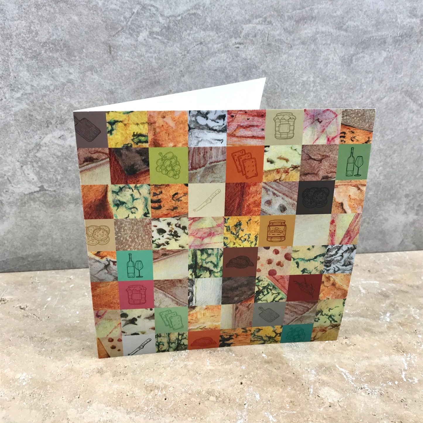 'Chequer Cheese' contemporary card