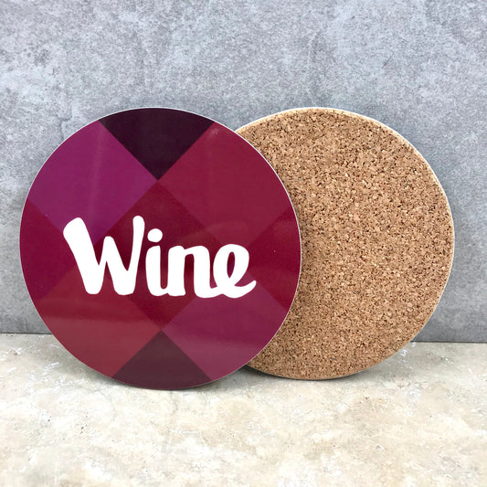 Wine cork backed coaster