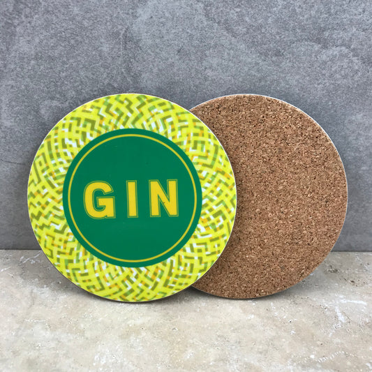 Gin Donut Cork Backed Coaster
